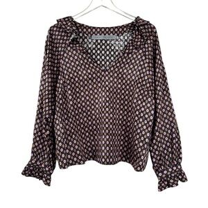 Raquel Allegra Dolly Blouse New Daisy Print Size 2 US 8-10